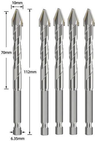 Eccentric Drill Bit 6.35mm Hex Handle Alloy Triangle Drill Ceramic Stone Rock 1Pcs(5pc 3mm) in Saudi Arabia