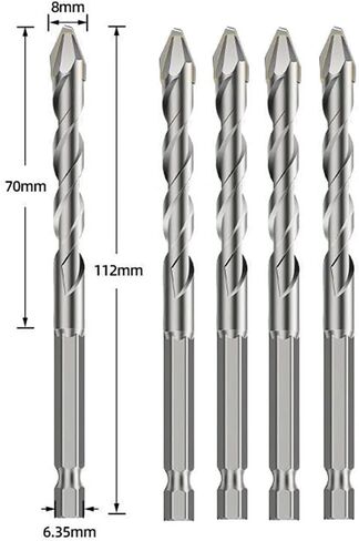 Eccentric Drill Bit 6.35mm Hex Handle Alloy Triangle Drill Ceramic Stone Rock 1Pcs(5pc 3mm) in Saudi Arabia