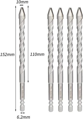Eccentric Drill Bit 6.35mm Hex Handle Alloy Triangle Drill Ceramic Stone Rock 1Pcs(5pc 3mm) in Saudi Arabia