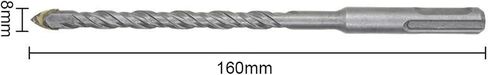 Triangular Impact Electric Hammer Drill Bit 110/160mm 1Pcs(12x160mm A) in Saudi Arabia