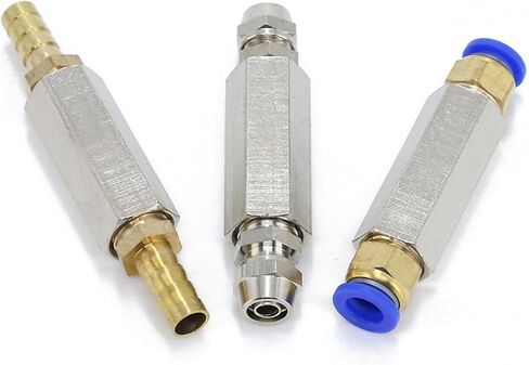 Brass Pneumatic Check Valve Full Port One Way Non- For Air Compressor 1/8" 1/4" 3/8" 1/2"(CV-02 w PC,With 6mm Fitting) in Saudi Arabia