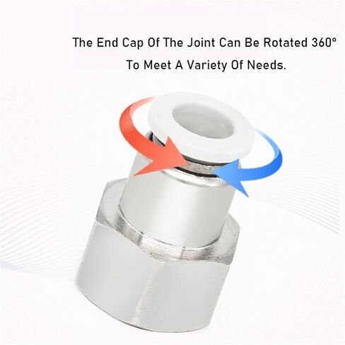 1PCS White Female Thread Straight Through Pneumatic Quick Connector PCF4-M5/6-01/8-02/10-03/12-04 Fitting(PCF4-M5) in Saudi Arabia