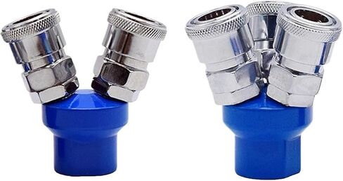 Two-way Three-way Pneumatic Fittings C Type Quick Compressor Coupler for Pump Pneumatic Tools Round Auto-lock Connector Set(3 way -SM20) in Saudi Arabia