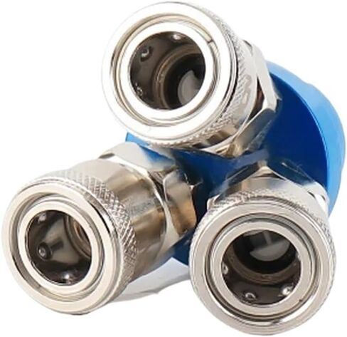 Two-way Three-way Pneumatic Fittings C Type Quick Compressor Coupler for Pump Pneumatic Tools Round Auto-lock Connector Set(3 way -SM20) in Saudi Arabia