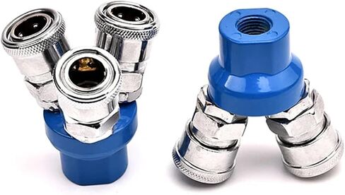 Two-way Three-way Pneumatic Fittings C Type Quick Compressor Coupler for Pump Pneumatic Tools Round Auto-lock Connector Set(3 way -SM20) in Saudi Arabia