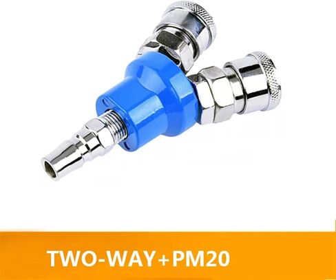 Two-way Three-way Pneumatic Fittings C Type Quick Compressor Coupler for Pump Pneumatic Tools Round Auto-lock Connector Set(3 way -SM20) in Saudi Arabia