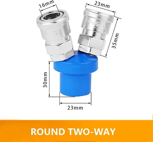 Two-way Three-way Pneumatic Fittings C Type Quick Compressor Coupler for Pump Pneumatic Tools Round Auto-lock Connector Set(3 way -SM20) in Saudi Arabia