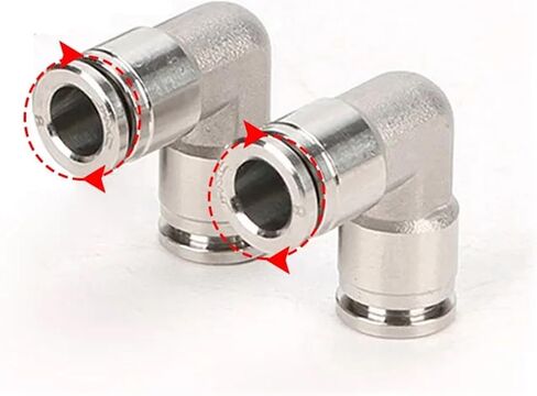 الموصلات الهوائية تجهيزات خرطوم الهواء 304 الفولاذ المقاوم للصدأ PU PY PE 6MM 8MM10MM إكسسوارات الأنابيب الالتواءات سريعة التركيب (PV ، 10 مم) in Saudi Arabia