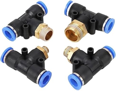 Pneumatic Connector PB 4-12mm Hose Tube Air Fitting 1/4" 1/8" 3/8" 1/2"BSPT Male Thread Pipe Couple for air hose(8-03) in Saudi Arabia
