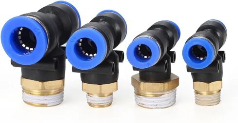 Pneumatic Connector PB 4-12mm Hose Tube Air Fitting 1/4" 1/8" 3/8" 1/2"BSPT Male Thread Pipe Couple for air hose(8-03) in Saudi Arabia