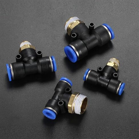 Pneumatic Connector PB 4-12mm Hose Tube Air Fitting 1/4" 1/8" 3/8" 1/2"BSPT Male Thread Pipe Couple for air hose(8-03) in Saudi Arabia