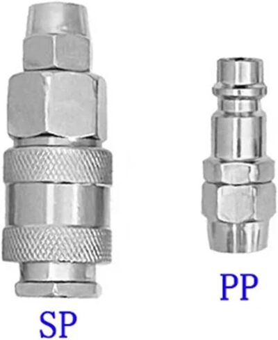 Pneumatic European Connector with Spring EU Standard Fittings for Compressor Air Hose Fitting 5mm * 8mm Quick Release Coupling(SP with Spring,20) in Saudi Arabia