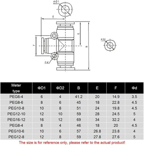 10PCS PEG6-4 PEG8-4 PEG8-6 PEG10-6 PEG10-8 PEG12-10 Pressure Regulator Throttle Valve Compressor Accessories Pneumatic Fitting(PEG12-10) in Saudi Arabia