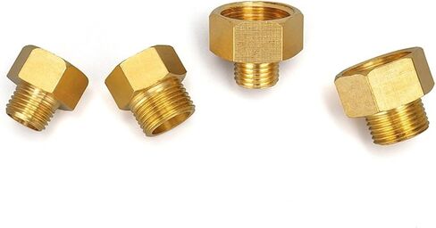 1/8" 1/4" 3/8" 1/2" Male to Female Thread Brass Pipe Connectors Brass Coupler Adapter Threaded Fitting(M2 To F4) in Saudi Arabia