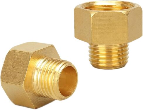 1/8" 1/4" 3/8" 1/2" Male to Female Thread Brass Pipe Connectors Brass Coupler Adapter Threaded Fitting(M2 To F4) in Saudi Arabia