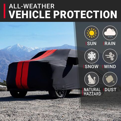 غطاء شاحنة ICArcover Premium لعام 2023 (Chevy Silverado 1500 CAB Extended CAB 6.5 قدم ، سرير منتظم) Pickup Truck Cover Cover Cover All Weather | المطر الثلج UV الشمس حامي حامي | الغطاء الخارجي الكامل في الهواء الطلق in Kuwait