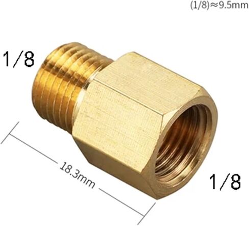 1/8" 1/4" 3/8" 1/2" Male to Female Thread Brass Pipe Connectors Brass Coupler Adapter Threaded Fitting(M2 To F4) in Saudi Arabia