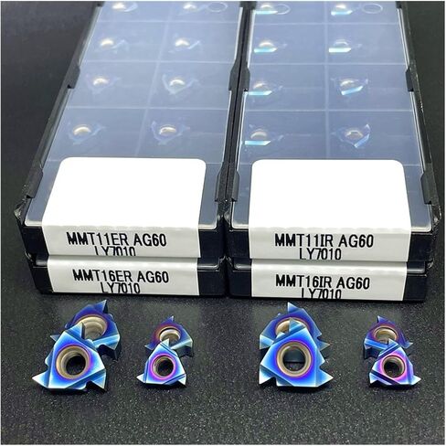 MMT11IR AG60 MMT11ER MMT16IR MMT16ER AG60 Nano Blue Thread Insert cemented Carbide Blade CNC Tool Blade 11IR AG60(MMT16IR AG60,10PCS) in Saudi Arabia