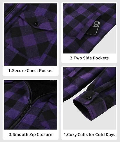 V Valanch Men Sherpa المبطن سترة الفانيلا مع غطاء محرك السيارة - zip up قميص منقو in Kuwait