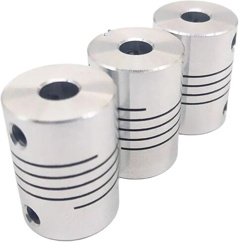 Linear Elastic Coding Coupling D25L30 /5/6/6.35/8/10/12mm Motor Stepper Motor Aluminum Alloy Coupling 3D Printer DIY Parts 1Pcs(6x12) in Saudi Arabia