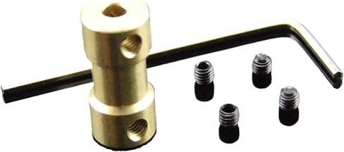 1pc Metal Shaft Coupling Copper Couplings Bore 2mm 2.3mm 3mm 3.17mm 4mm 5mm Airplane Model Coupling Motor Coupling(3.17mm x 3.17MM) in Saudi Arabia