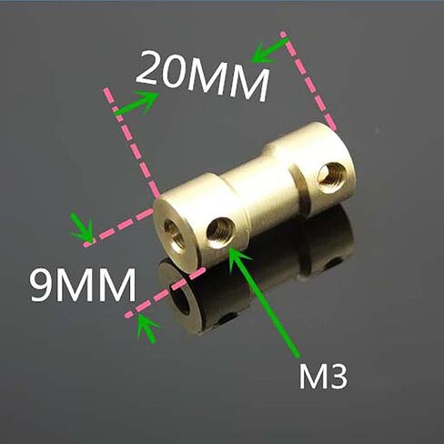 1pc Metal Shaft Coupling Copper Couplings Bore 2mm 2.3mm 3mm 3.17mm 4mm 5mm Airplane Model Coupling Motor Coupling(3.17mm x 3.17MM) in Saudi Arabia
