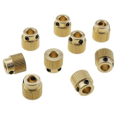 10pcs 40-Tooth Extruder Gear, 3D Printer Accessories, Drive Gear, Brass Extrusion Wheel Compatible with Ender 3, Ender 3 Pro, CR-10, CR-10s, S4, S5 (40-Tooth) in Saudi Arabia