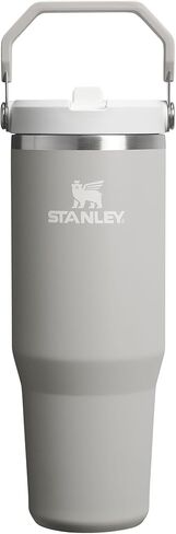 Stanley Iceflow 2.0 Flip Straw Tumbler مع مقبض 30 أوقية | تطور على الغطاء وقلب القش | زجاجة ماء مقاومة للتسرب | معزول الفولاذ المقاوم للصدأ | BPA خالية | رماد in Saudi Arabia