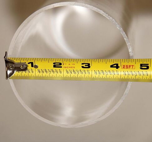 Clear Transparent acrylic Plastic Pipe tube 4.5" OD 114 mm 1 footlong For sch 40 4" PVC fittings in Saudi Arabia