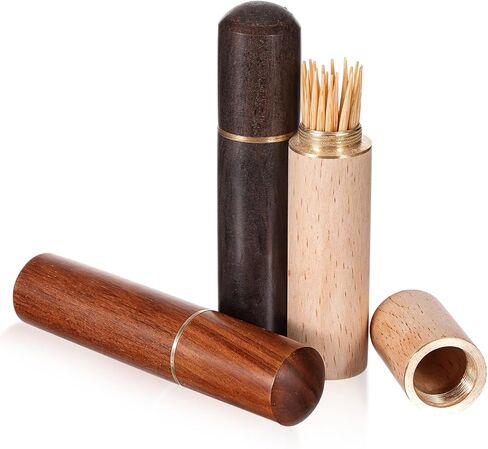 3pcs حامل أسنان الجيب ، حامل أسنان الخشب المحمولة للمحفظة ، حالة المسواك لتخزين الأسنان ، إبرة حبة ، اختيار جسم صغير للنساء الرجال in Saudi Arabia