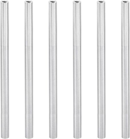 PATIKIL 6PCS M3 المعادن المربوطة المكسرات الفاصل ، فاصل الألومنيوم مستدير مسامير الإناث ، 1/8 "ID x 3/16" OD X 4 "L Silver in Saudi Arabia
