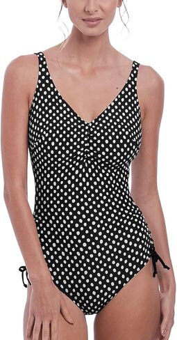 Fantasie Women's Santa Monica Underwire One Piece Swimsuit, FS6729, Black/White, 34FF in Saudi Arabia