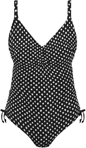 Fantasie Women's Santa Monica Underwire One Piece Swimsuit, FS6729, Black/White, 34FF in Saudi Arabia