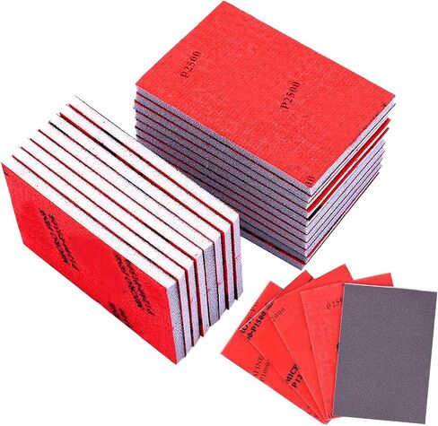 18 PCS 320-2500 صنفرة الصنفرة الحصيلة تشكيلة ورق الصنفرة ، منصات رمل رمل ناعمة رمال الرمل الرطبة (الأحمر ، الحجم: 10 * 7 سم) in Saudi Arabia