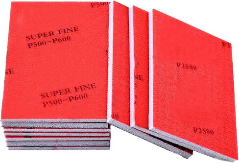 18 PCS 320-2500 صنفرة الصنفرة الحصيلة تشكيلة ورق الصنفرة ، منصات رمل رمل ناعمة رمال الرمل الرطبة (الأحمر ، الحجم: 10 * 7 سم) in Saudi Arabia