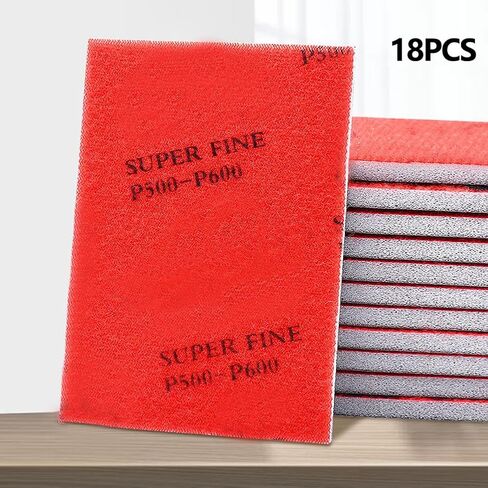 18 PCS 320-2500 صنفرة الصنفرة الحصيلة تشكيلة ورق الصنفرة ، منصات رمل رمل ناعمة رمال الرمل الرطبة (الأحمر ، الحجم: 10 * 7 سم) in Saudi Arabia