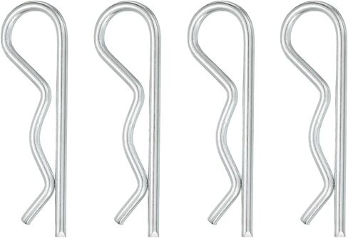 uxcell 10 Pcs Hitch Pin Clip, 2mm x 40mm R Clips Carbon Steel Retaining Wire Hair Pins Cotter Pin Assortment Kit Clips for Trailer Tractors Mower Carts Truck Pin Clip, Silver in Saudi Arabia