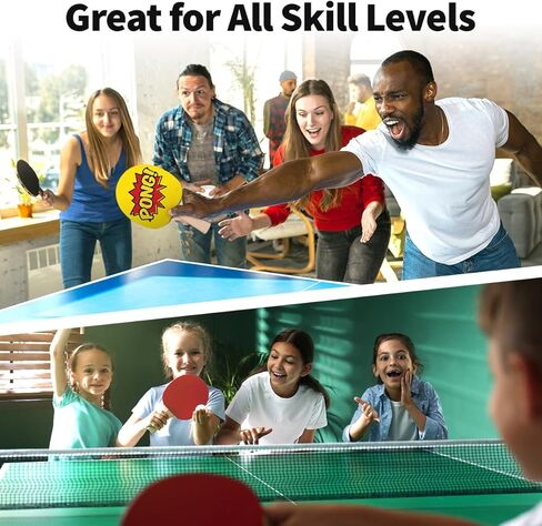 مخصص Ping Pong Paddle - أضف اسمك أو رسالتك - هدية مضحكة وشخصية لمحبي تنس الطاولة - مضرب متين للعب غير الرسمي - اختر من 4 تصميمات فريدة مطبوعة على مطاط وعرة in Saudi Arabia
