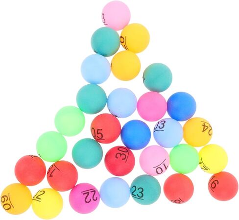 Toyandona 30pcs كرات بلاستيك كرات بلاستيك لأرقام كرنفال الحفلات زخارف لعبة Bingo Raffle in Saudi Arabia