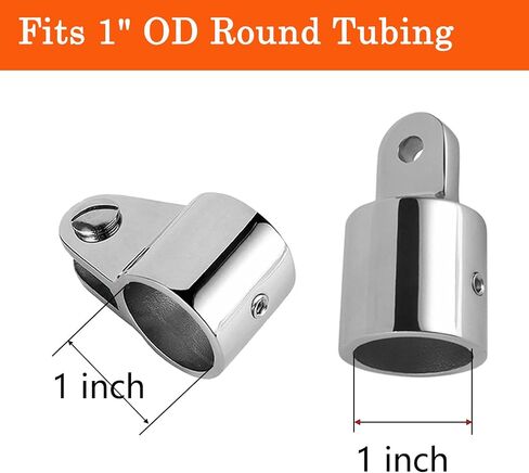 Bimini Top Hardware Kit, 12 PCS Replacement Parts Set Eye End Caps Jaw Slide Deck Hinge with Quick Release Pin 316 Stainless Steel Boat Canopy Fittings in Saudi Arabia