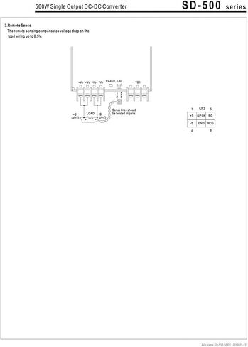 SD-500H-12 500W 72~144V DC to 12V DC 40A 480W DC-DC Converter Enclosed Type Switching Power Supply in Saudi Arabia