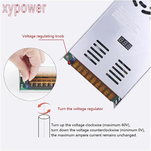 CN DC 60V 500W إمدادات الطاقة الواسعة تنظيم الجهد 8.5A 8A 6A 5A 400W 360W 350W 300W 250W Transformer 24V 36V 48V 5V 110-220V (5V-400W-Quiet) in Kuwait