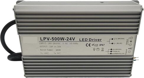 500 واط مزود طاقة مقاوم للماء 24V 36V 48VDC العازلة في الهواء الطلق محول الطاقة LPV-500W (24V-500W) in Kuwait