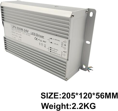 500 واط مزود طاقة مقاوم للماء 24V 36V 48VDC العازلة في الهواء الطلق محول الطاقة LPV-500W (24V-500W) in Kuwait