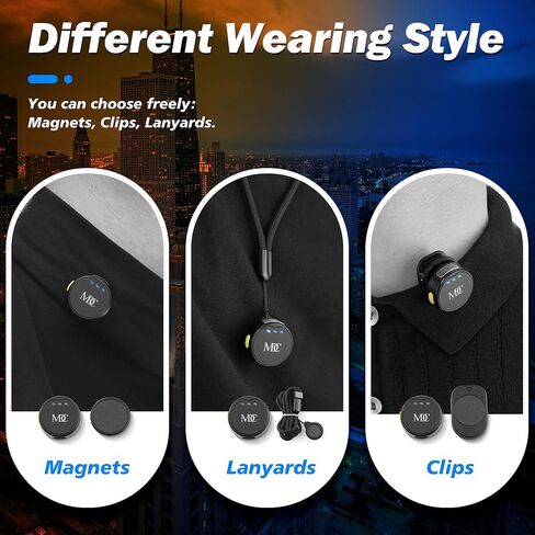 USB-C Wireless Lavalier Microphone - Mini Mic for Video Recording, Live Streaming & Vlogging - 500ft Range, 23hr Battery, Noise Cancellation & Reverb - Type-C Connector in Saudi Arabia