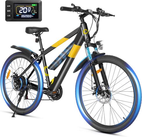 دراجة كهربائية للبالغين ، بطارية مُدمجة غير مرئية 48 فولت ، و 500 واط محرك (ذروة 700W) دراجة جبلية كهربائية ، 26 بوصة تعليق الشوكة الأمامية مع المصدات ، UL2849 معتمدة ، 21 سرعة in Kuwait