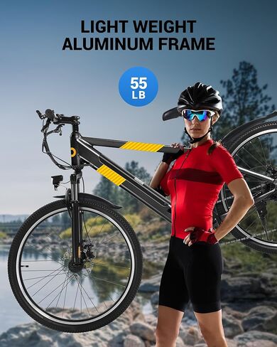 دراجة كهربائية للبالغين ، بطارية مُدمجة غير مرئية 48 فولت ، و 500 واط محرك (ذروة 700W) دراجة جبلية كهربائية ، 26 بوصة تعليق الشوكة الأمامية مع المصدات ، UL2849 معتمدة ، 21 سرعة in Kuwait