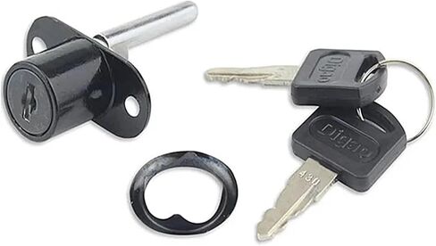 3pcs/lot alloy ثلاثة سلسلة من أقفال باب خزانة باب خزانة خزانة خزانة خزانة الأقفال الأثاث الأمان مع مفاتيح الأجهزة 1pcs (أسود ، 16 مم) in Saudi Arabia