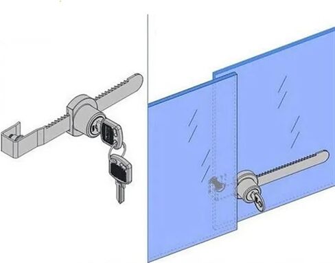5 Same Key Sliding Window Glass Cabinet Lock with Key for Mobile Showcase Display Case Furniture Glass Push Door Hardware Locks in Saudi Arabia