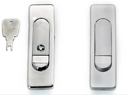AB509 Zinc Alloy Steel Cabinet Plane Lock 88.5x26.5mm Mailbox Flat Cabinet Lock Industrial Distribution Box Plane Lock 1Pcs(Without Key) in Saudi Arabia
